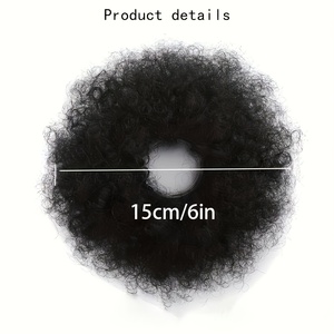 1 Postiche Synthétique Bouclé <span class=keywords><strong>Africain</strong></span> pour Femme - <span class=keywords><strong>Chignon</strong></span> Bouclé Élastique à Clip, Extension <span class=keywords><strong>de</strong></span> <span class=keywords><strong>Queue</strong></span> <span class=keywords><strong>de</strong></span> <span class=keywords><strong>Cheval</strong></span> Épaisse, Postiche <span class=keywords><strong>Chignon</strong></span> - Product Image 4