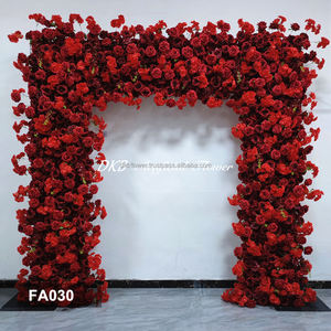 Arco de Rosas Cuadrado Artificial DKB, Arreglos Florales para Boda, Fondo de Flores de Gypsophila, Tamaños Personalizables, Larga Duración - Product Image 3