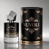 Nouveauté - Flacon de parfum noir de 50 ml, flacon de parfum en verre cylindrique de 30 ml, coffret cadeau de parfum de 100 ml, flacons vides avec emballage