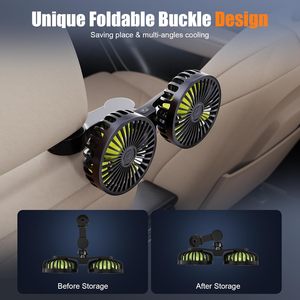 <span class=keywords><strong>Ventilateur</strong></span> de siège arrière USB haute puissance à double tête <span class=keywords><strong>Ventilateur</strong></span> de voiture puissant - Product Image 6