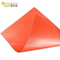 Tissu en fibre de verre enduit de silicone rouge de 0,72 mm, matériau flexible pour connecteurs de conduits