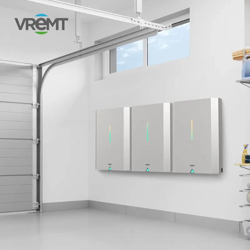 VREMT Multi Protection sistema di accumulo di energia domestica a parete 5.3kWh batteria di accumulo di energia agli ioni di litio per uso domestico Lifepo4 48v