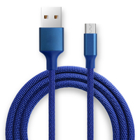 Kabel Data Micro USB Tembaga Murni 1m dengan Lapisan PVC, Logo Kustom, Pengisian Cepat 2A untuk Android, Dijual Langsung dari Pabrik