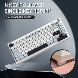 Tùy chỉnh triple-shot PBT Keycaps có dây và không dây 82 phím 75 phần trăm Hotswap Bàn Phím Cơ khí Kit với RGB chiếu sáng - Product Image 5