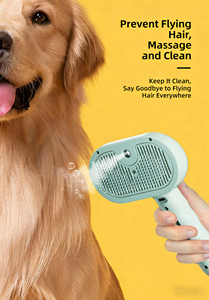 Spazzola Elettrica Impermeabile per Toelettatura Animali Domestici con Funzione Spray Fine in Tessuto e Plastica, Autopulente per Cani e Gatti - Product Image 4