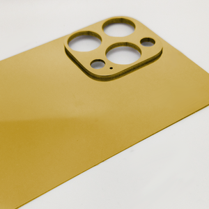 Dos en titane ultra-mince pour <span class=keywords><strong>iPhone</strong></span> 16 ProMax Accessoires de téléphone portable de luxe plaqués or <span class=keywords><strong>avec</strong></span> <span class=keywords><strong>un</strong></span> design de barre unique - Product Image 5