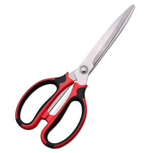 Stainless Steel <b>Kitchen</b> <b>Scissors</b> Red And Black Multipurpose Bbq Tools For Home Use Straight Head Durable - Product Image 1