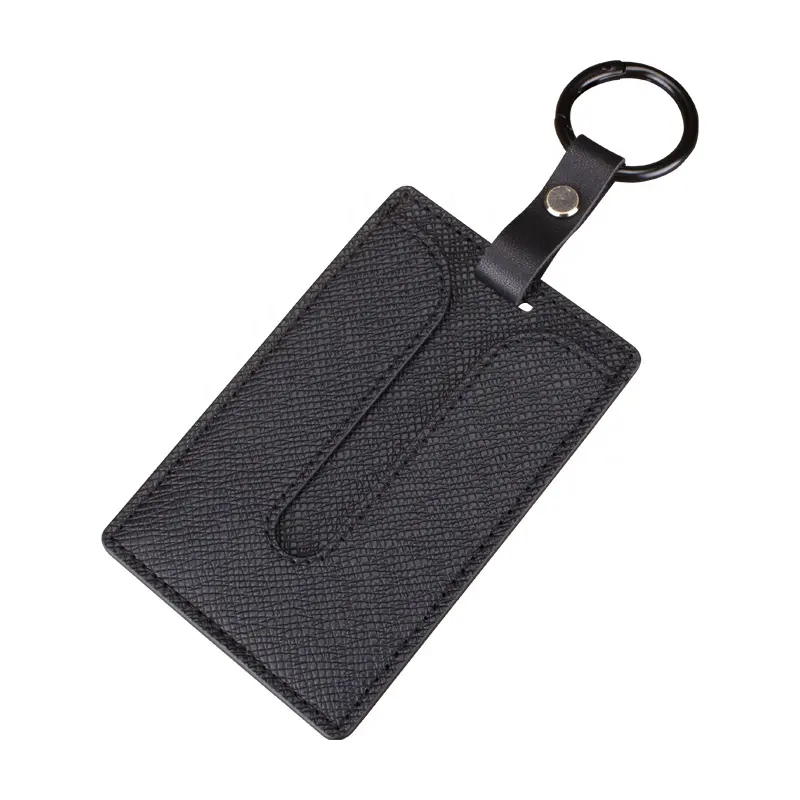 FRINS Full Protection Key Shell Keychain PU Leather Key Case with Clip Car Card Cover for Tesla 3/Y and Audi Models