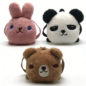 Sac bandoulière personnalisé en peluche, sac en peluche pour enfants, sac en peluche lapin, sac en peluche panda - Product Image 1