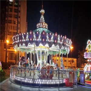 Outdoor Theme Park Attraction <strong>24</strong> <strong>Seats</strong> <strong>Carousel</strong> Merry Go Round for Kids and Adults - Product Image 2