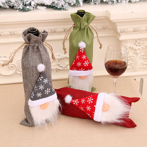 New Christmas home decorations: wine bottle sleeves, new wine bottle <b>covers</b>, <b>dining</b> <b>table</b> and home decor items. - Product Image 1