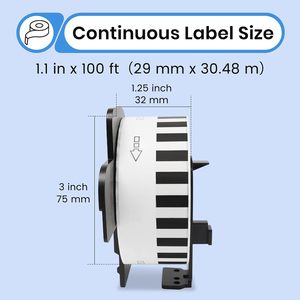 Compatible con las impresoras de etiquetas de código de barras de dirección continua DK-22210/DK-2210 - Product Image 3