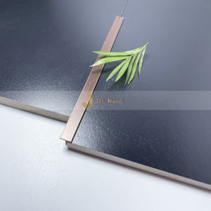 Oem Logo 304 Stainless Steel T Shape Tile Trim <b>Corner</b> Edge for Apartment Flooring Durable & Waterproof Decorative Mirror Trim - Product Image 5