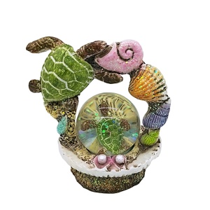Globe à eau personnalisé des Maldives avec dauphin, tortue marine, aimant <span class=keywords><strong>de</strong></span> réfrigérateur, souvenir <span class=keywords><strong>de</strong></span> Bali, globe à neige avec flamant rose et mouette - Product Image 4