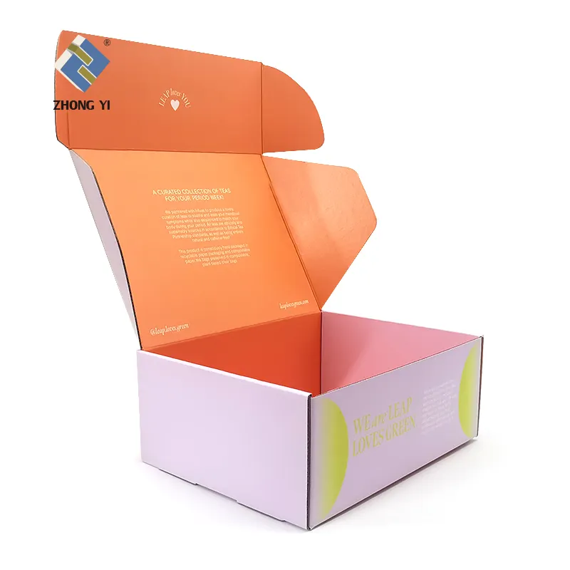 Embalagem de papel colorido de impressão do padrão do oem, caixas de sapatos do papelão da caixa da mailer com logotipo personalizado