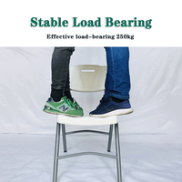 Tables et chaises pliantes modernes, portables et légères en acier inoxydable pour événements extérieurs, patios et banquets