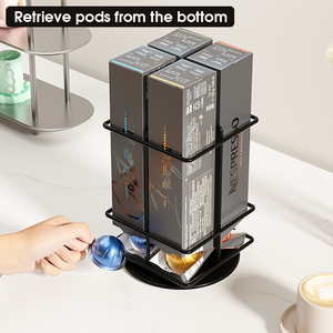 <span class=keywords><strong>Support</strong></span> de rangement rotatif à 360° pour capsules de café Nespresso Original, 40 capsules, tour en fil métallique, <span class=keywords><strong>support</strong></span> de cuisine - Product Image 3
