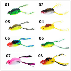 8 màu sắc mềm PVC Topwater ếch thu hút mồi Pike cá lóc nổi nhân tạo Bionic mềm Mồi ếch thu hút cho câu cá - Product Image 6