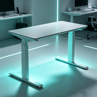 Estructura de Escritorio Ergonómica Premium con Doble Motor y Altura Ajustable, 3 Etapas de Elevación, Bloqueo de Posición de Memoria en las Patas