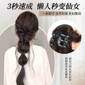 Perruque queue de cheval Luosina, longue tresse en fibre haute température, 140g, style 1 pour femmes - Product Image 3