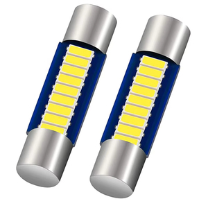 Luz de lectura LED para coche B6 29mm 4014 9Smd cabeza plana doble cabeza 31mm luz de techo de coche Luz de flores espacio de estacionamiento delantero de coche - Product Image 2