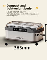 Nouvelle Machine à Yaourt Électrique Automatique Modèle 2026 avec Écran Tactile et Contrôle de Température, en Plastique Écologique, pour Usage Domestique, 1.4L 25W