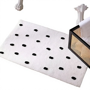 Tapis de bain modernes en microfibre écologiques à séchage rapide, tailles 38x56cm, 40x60cm, 51x76cm, motif floral, fabriqués à la machine, pour salles de bain indiennes - Product Image 1