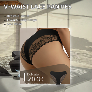 Nuevos calzoncillos brasileños para mujer, cintura en V, Calcinhas sexis, ropa interior <span class=keywords><strong>de</strong></span> <span class=keywords><strong>encaje</strong></span> que no se muestra, Bikini, bragas teñidas lisas sólidas - Product Image 2