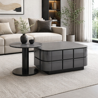 Meuble de salon modulable en panneaux de bois, design élégant, avec huit tiroirs et bords arrondis, éco-responsable, prix compétitif