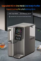 Purificateur d'eau RO de comptoir avec machine à glaçons, distributeur d'eau chaude et froide instantanée avec affichage TDS, OEM ODM
