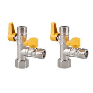 Vanne d'arrêt de gaz en laiton personnalisée de 1/2 pouce - 3 voies avec interrupteur pour raccords de conduite de gaz - Product Image 3