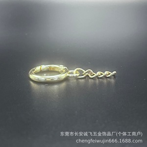 Zinc Alloy Spring <b>Ring</b> <b>Key</b> Chain 26mm Round Metal DIY Jewelry Hardware <b>Accessory</b> - Product Image 3