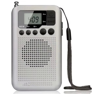 วิทยุพกพาขนาดเล็ก AM FM พร้อมหน้าจอดิจิตอล ปุ่มตั้งค่าล่วงหน้า และสายคล้องคอ สำหรับใช้ในชีวิตประจำวันและกิจกรรมกลางแจ้ง - Product Image 1