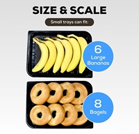 Aangepaste Supermarkt Plastic Vlees Groente Fruit Salade Snack Brood Fruit Cake Dessert Sushi Sandwich Lade