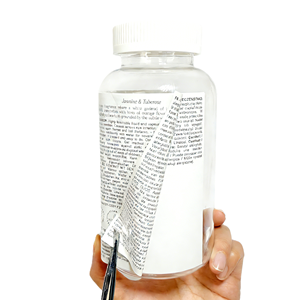 Bouteilles de compléments alimentaires personnalisées imprimées avec des étiquettes autocollantes multicouches double face, détachables - Product Image 2