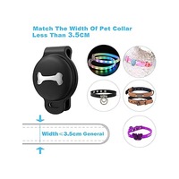 1 pièce pour Apple AirTag, étui pour collier de chien ou de chat, localisateur GPS, étui en caoutchouc lumineux coloré avec impression d'écharpe