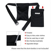 Porte-sac de drainage réglable pour mastectomie, sac de douche pour drainage post-chirurgical, sac de douche avec ceinture, sac de drainage pour mastectomie
