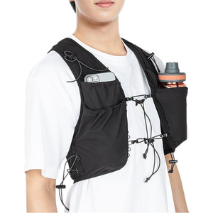 Custom Lightweight Reflective Hydration <b>Vest</b> Adjustable Waistband Trail Running Jacket Water Bladder Bottle Backpack for Men - Product Image 1