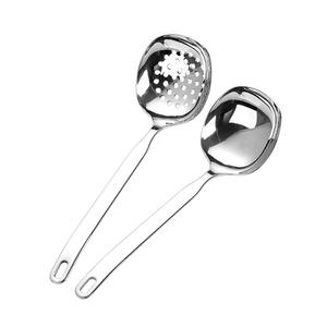 Cuillère de cuisine en acier inoxydable 316L, cuillère à soupe carrée, cuillère ajourée pour service buffet, usage hôtelier - Product Image 2