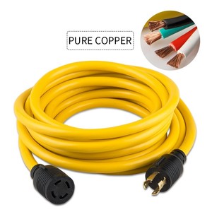 Generador de alta resistencia, Cable de alimentación de extensión de bloqueo, NEMA L14-30P/L14-30R,4 puntas, 10 calibres, SJTW - Product Image 4