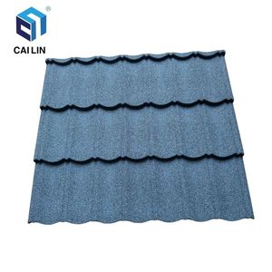 Matériaux de toiture en acier léger et durable Cailin, toiture en métal revêtue de pierre en aluminium, tuiles espagnoles - Product Image 1