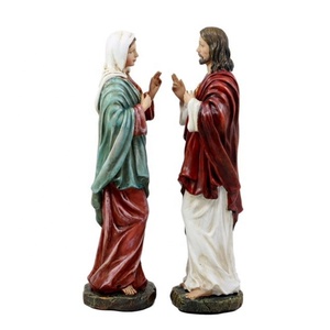 Figura Religiosa Católica de Resina, Juego de 2 de María y Jesús, LF03292 - Product Image 3