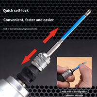 Adaptateur télescopique à queue hexagonale 1/2 à 1/4, convertisseur de douille à clé à chocs à dégagement rapide, OEM, garantie 1 an, vente en gros