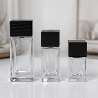 Vente en gros de flacons de parfum rechargeables en verre transparent avec logo personnalisé, 30 ml, 50 ml, 100 ml, avec bouchon, flacon Woran