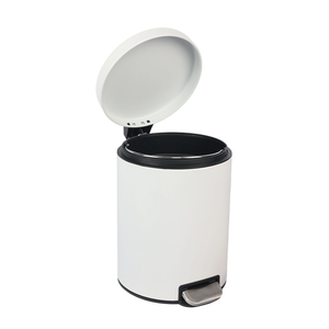 1.3 Gallon Sang Trọng Thùng Rác Có Thể Kim Loại Màu Trắng Nắp Hộ Gia Đình Hiện Đại Chất Thải Bộ Sưu Tập Thùng Pet Bằng Chứng Văn Phòng Đạp Chất Thải Bin Cho Trong Nhà - Product Image 2