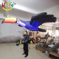 Marionnette gonflable de toucan de costume d'oiseau gonflable extérieur de défilé avec la lumière menée
