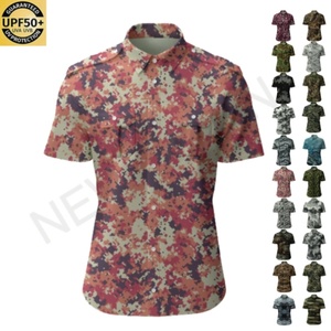 Camisa de Camuflaje de Manga Corta para Hombre con Logotipo Personalizado, Protección Solar UPF 50+, Secado Rápido, Camisa Táctica de Pesca Transpirable - Product Image 1