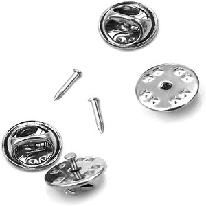 12mm Metal Round Brass Butterfly Clutch Pin <b>Backs</b> for Decoration - Product Image 1