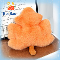 Vente chaude Jouet en peluche personnalisé Peluche douce en tissu Design feuilles d'érable d'automne Poupée animale pour cadeau d'enfant