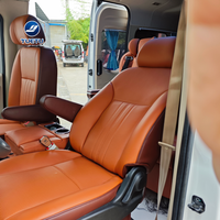 Siège conducteur confortable avec appui-tête en cuir perforé orange pour Foton Toano Nissan Honda